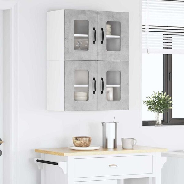 VidaXL Mosogatógép panel Kalmar 2 pcs Beton Szürke 60 x 31 x 40 cm