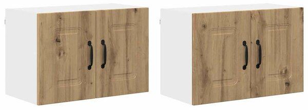 VidaXL Fali konyhaszekrény 2 pcs Artisan tölgy 60 x 31 x 40 cm Faanyag