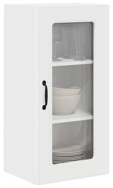 VidaXL Fali konyhaszekrény ajtóval 2 pcs Fehér 40 x 31 x 80 cm Faanyag