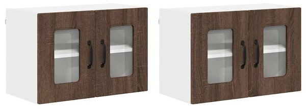 VidaXL Mosogatógép panel Kalmar 2 pcs Barna Tölgy 60 x 31 x 40 cm