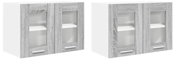 VidaXL Függő szekrény Riga 2 pcs Szürke Sonoma 60 x 31 x 40 cm Faanyag