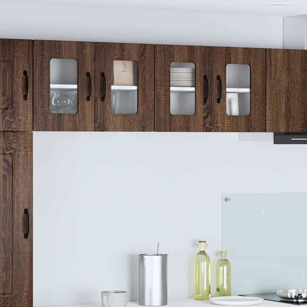 VidaXL Mosogatógép panel Kalmar 2 pcs Barna Tölgy 60 x 31 x 40 cm