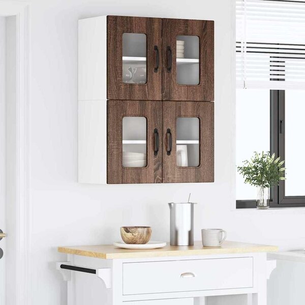 VidaXL Mosogatógép panel Kalmar 2 pcs Barna Tölgy 60 x 31 x 40 cm