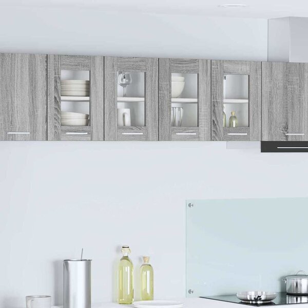 VidaXL Függő szekrény Riga 2 pcs Szürke Sonoma 60 x 31 x 40 cm Faanyag