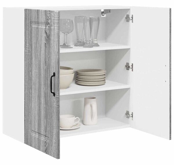 VidaXL Fali konyhaszekrény Szürke Sonoma 80 x 31 x 80 cm Faanyag