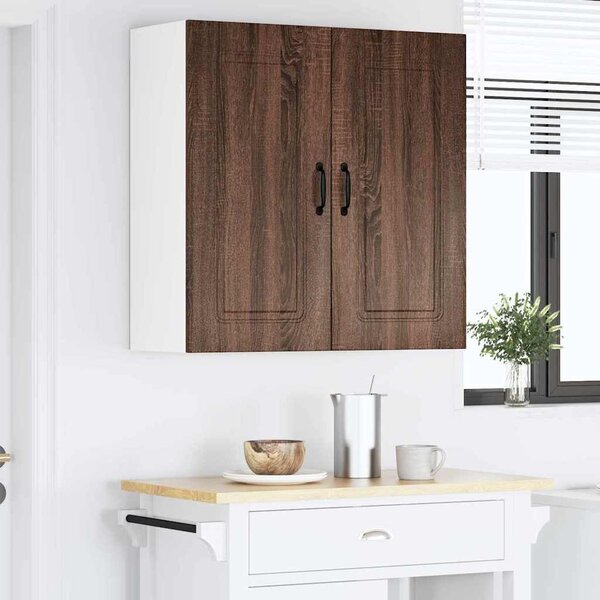 VidaXL Fali konyhaszekrény ajtóval Barna Tölgy 80 x 31 x 80 cm Faanyag