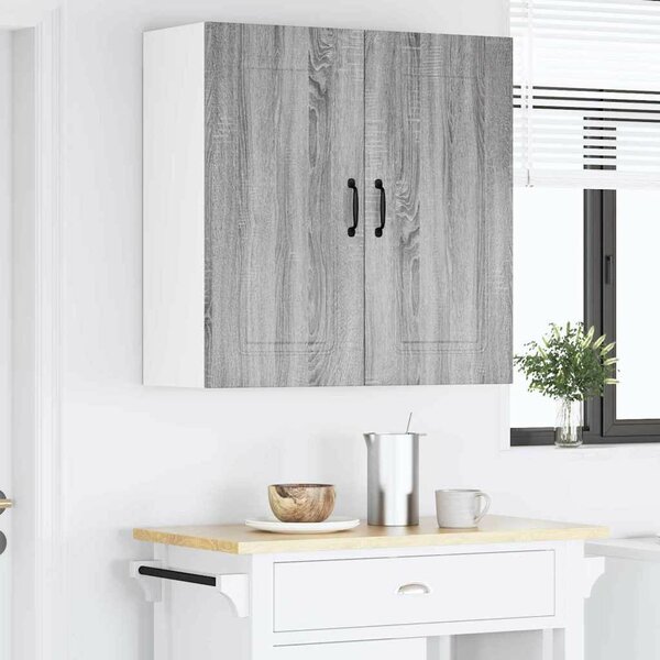 VidaXL Fali konyhaszekrény Szürke Sonoma 80 x 31 x 80 cm Faanyag
