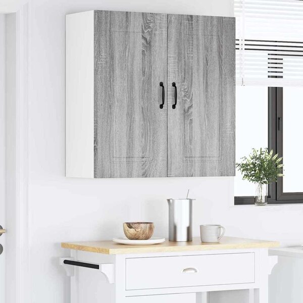 VidaXL Fali konyhaszekrény Szürke Sonoma 80 x 31 x 80 cm Faanyag