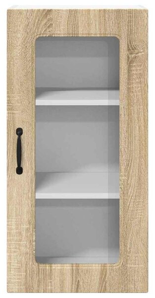 VidaXL Fali konyhaszekrény 2 pcs Sonoma tölgy 40 x 31 x 80 cm Faanyag