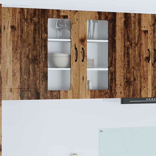VidaXL Mosogatógép panel Kalmar Öreg fa 80 x 31 x 80 cm Szerelt Fa