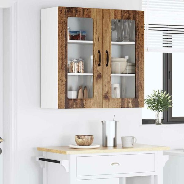 VidaXL Mosogatógép panel Kalmar Öreg fa 80 x 31 x 80 cm Szerelt Fa