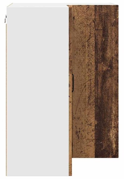 VidaXL Fali konyhaszekrény polcokkal Öreg fa 57 x 57 x 80 cm Faanyag
