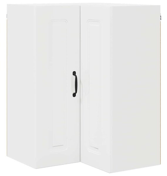 VidaXL Fali konyhaszekrény Magas Fényű Fehér 57 x 57 x 80 cm Faanyag