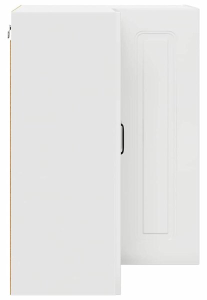 VidaXL Fali konyhaszekrény Magas Fényű Fehér 57 x 57 x 80 cm Faanyag
