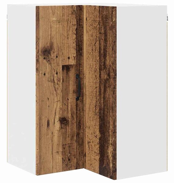 VidaXL Fali konyhaszekrény polcokkal Öreg fa 57 x 57 x 80 cm Faanyag