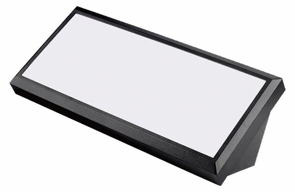 V-TAC 12W kültéri fali LED lámpa természetes fehér, fekete házzal, 100 Lm/W - SKU 6808