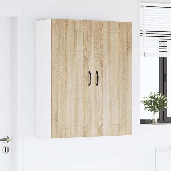 VidaXL Fali konyhaszekrény Sonoma tölgy 80 x 31 x 100 cm Faanyag