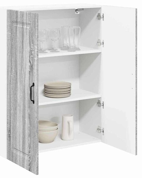 VidaXL Fali konyhaszekrény Szürke Sonoma 80 x 31 x 100 cm Faanyag