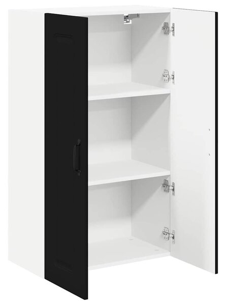 VidaXL Fali konyhaszekrény polcokkal Fekete 60 x 31 x 100 cm Faanyag