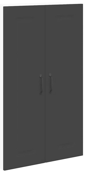 VidaXL Fali konyhaszekrény polcokkal Fekete 60 x 31 x 100 cm Faanyag