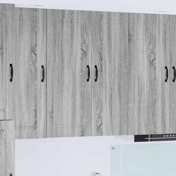 VidaXL Fali konyhaszekrény Szürke Sonoma 80 x 31 x 100 cm Faanyag