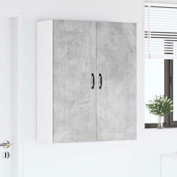 VidaXL Fali konyhaszekrény Beton Szürke 80 x 31 x 100 cm Faanyag