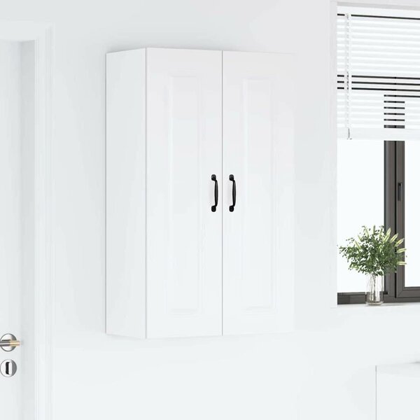 VidaXL Fali konyhaszekrény Magas Fényű Fehér 60 x 31 x 100 cm Faanyag