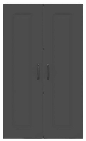 VidaXL Fali konyhaszekrény polcokkal Fekete 60 x 31 x 100 cm Faanyag