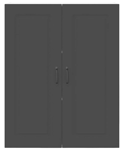 VidaXL Fali konyhaszekrény polcokkal Fekete 80 x 31 x 100 cm Faanyag