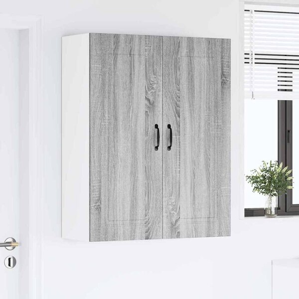 VidaXL Fali konyhaszekrény Szürke Sonoma 80 x 31 x 100 cm Faanyag