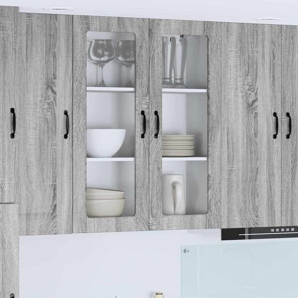 VidaXL Mosogatógép panel Kalmar Szürke Sonoma 80 x 31 x 100 cm Faanyag