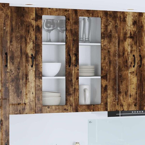 VidaXL Mosogatógép panel Kalmar Füstölt tölgy 80 x 31 x 100 cm Faanyag
