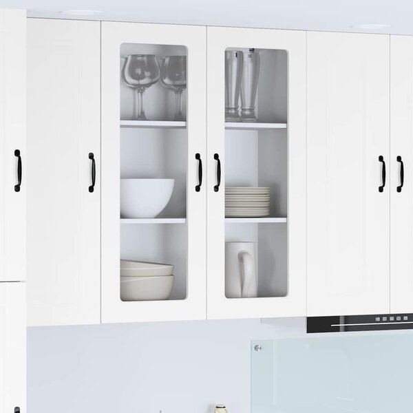 VidaXL Mosogatógép panel Kalmar Magas Fényű Fehér 80 x 31 x 100 cm