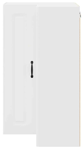 VidaXL Fali konyhaszekrény polcokkal Fehér 57 x 57 x 100 cm Faanyag