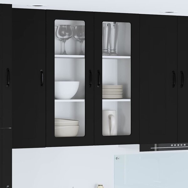 VidaXL Mosogatógép panel Kalmar Fekete 80 x 31 x 100 cm Faanyag