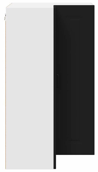 VidaXL Fali konyhaszekrény polcokkal Fekete 57 x 57 x 100 cm Faanyag
