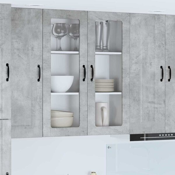 VidaXL Mosogatógép panel Kalmar Beton Szürke 80 x 31 x 100 cm Faanyag