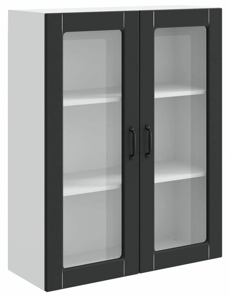 VidaXL Mosogatógép panel Kalmar Fekete 80 x 31 x 100 cm Faanyag