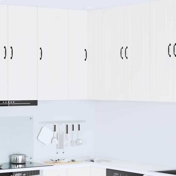 VidaXL Fali konyhaszekrény polcokkal Fehér 57 x 57 x 100 cm Faanyag