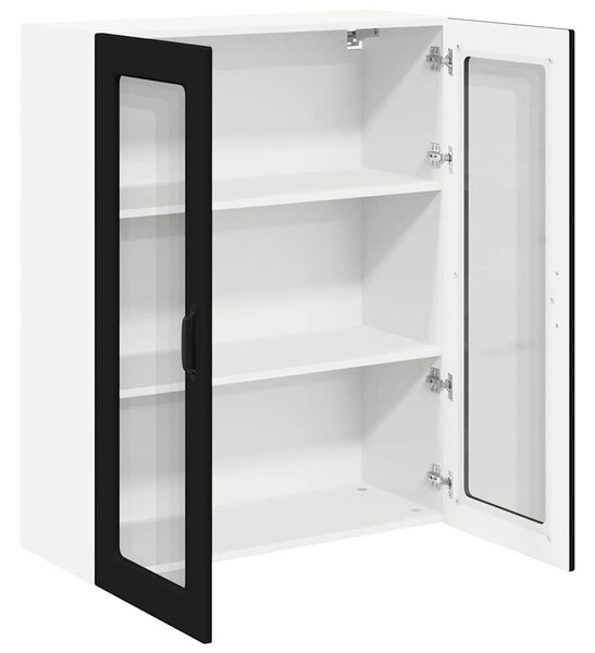 VidaXL Mosogatógép panel Kalmar Fekete 80 x 31 x 100 cm Faanyag