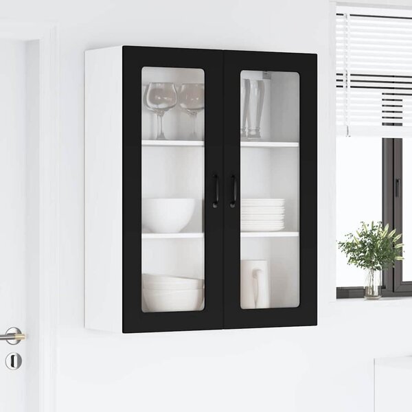 VidaXL Mosogatógép panel Kalmar Fekete 80 x 31 x 100 cm Faanyag