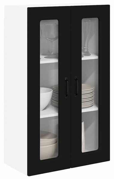 VidaXL Mosogatógép panel Kalmar Fekete 60 x 31 x 100 cm Faanyag
