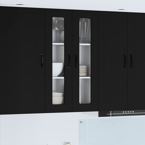 VidaXL Mosogatógép panel Kalmar Fekete 60 x 31 x 100 cm Faanyag