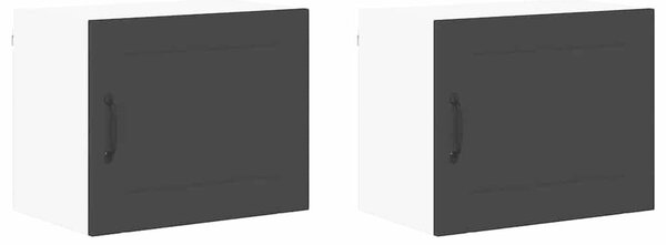VidaXL Konyhaszekrény 2 pcs Fekete 50 x 31 x 40 cm Faanyag