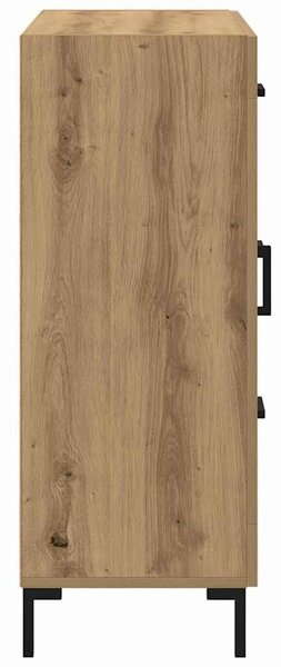 VidaXL Széf fiókkal kézműves tölgy 69.5 x 34 x 90 cm Faanyag