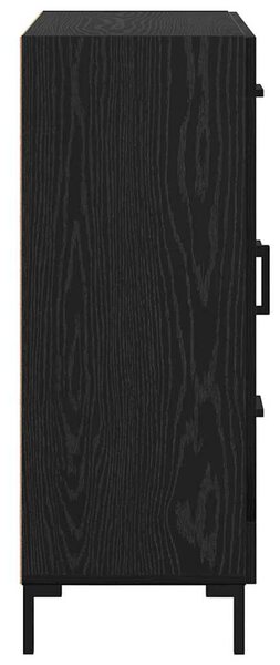 VidaXL Széf fiókkal Musta tammi 69.5 x 34 x 90 cm Faanyag
