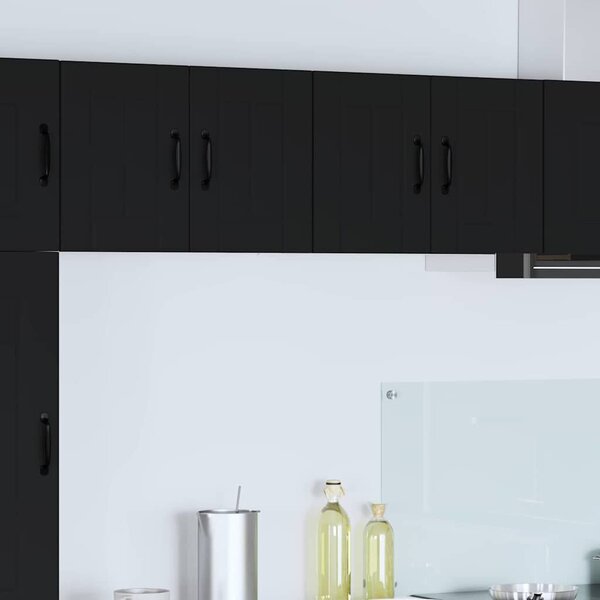 VidaXL Konyhaszekrény 2 pcs Fekete 60 x 31 x 40 cm Faanyag