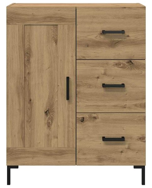 VidaXL Széf fiókkal kézműves tölgy 69.5 x 34 x 90 cm Faanyag