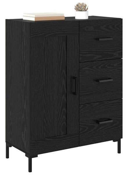 VidaXL Széf fiókkal Musta tammi 69.5 x 34 x 90 cm Faanyag
