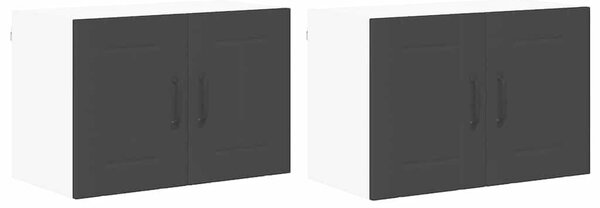 VidaXL Konyhaszekrény 2 pcs Fekete 60 x 31 x 40 cm Faanyag